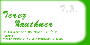 terez mauthner business card